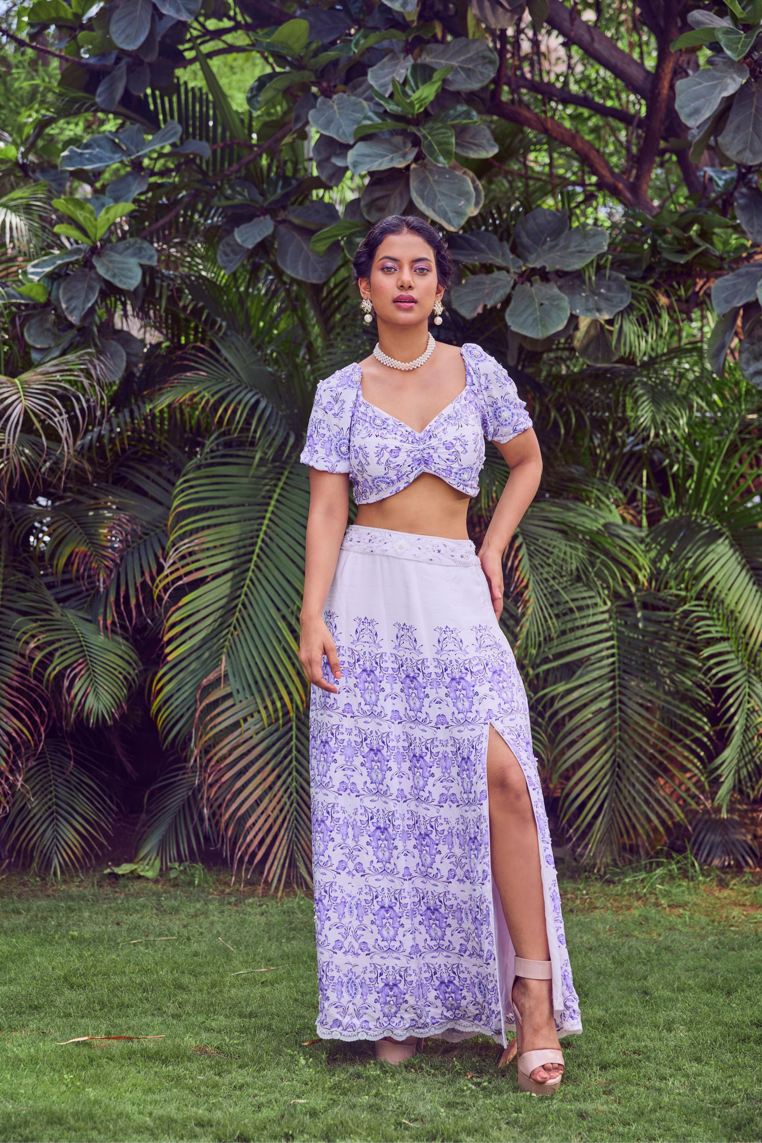 Crop Top and Skirt