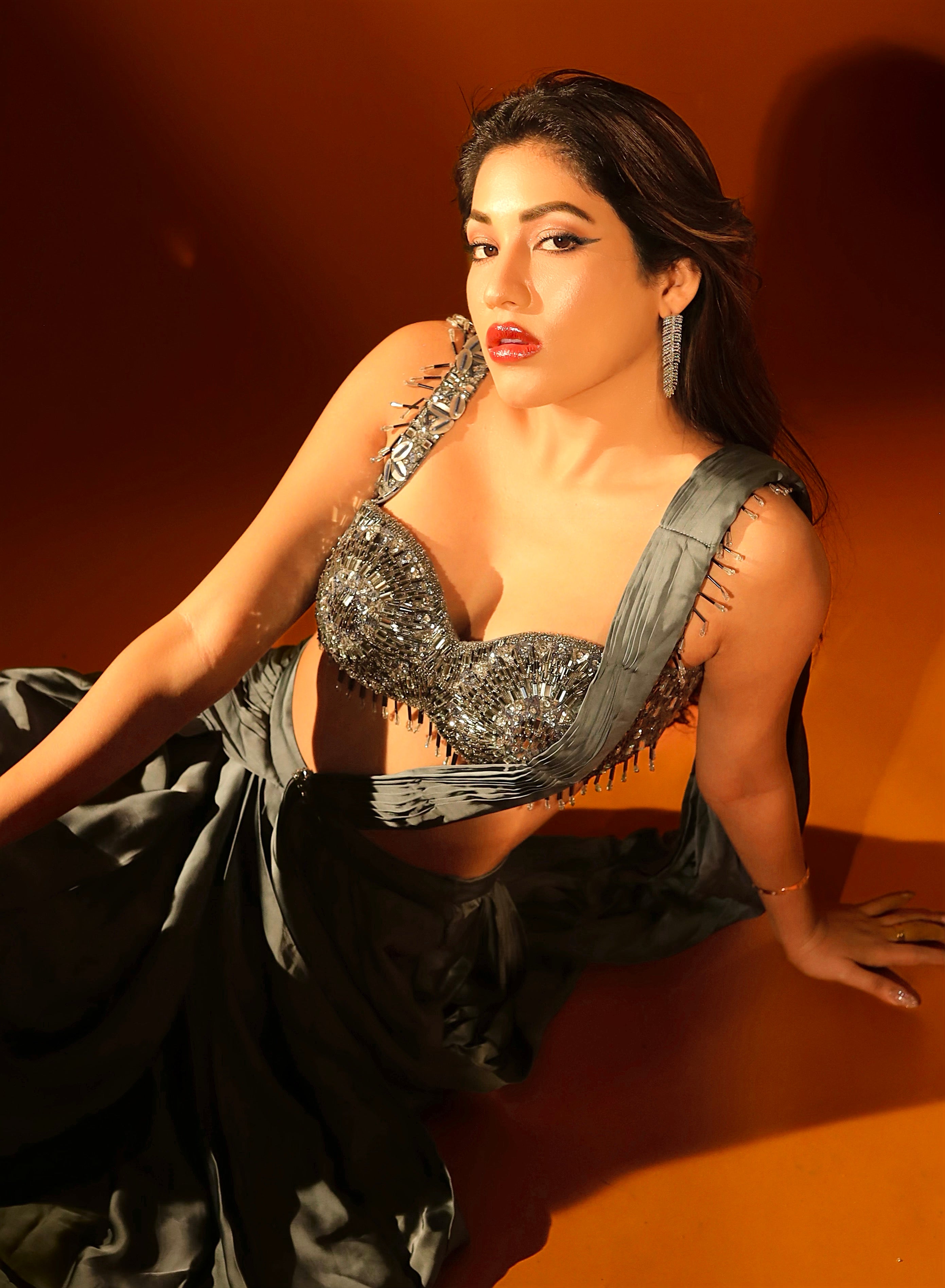 Shivani Singh in Jade Saree