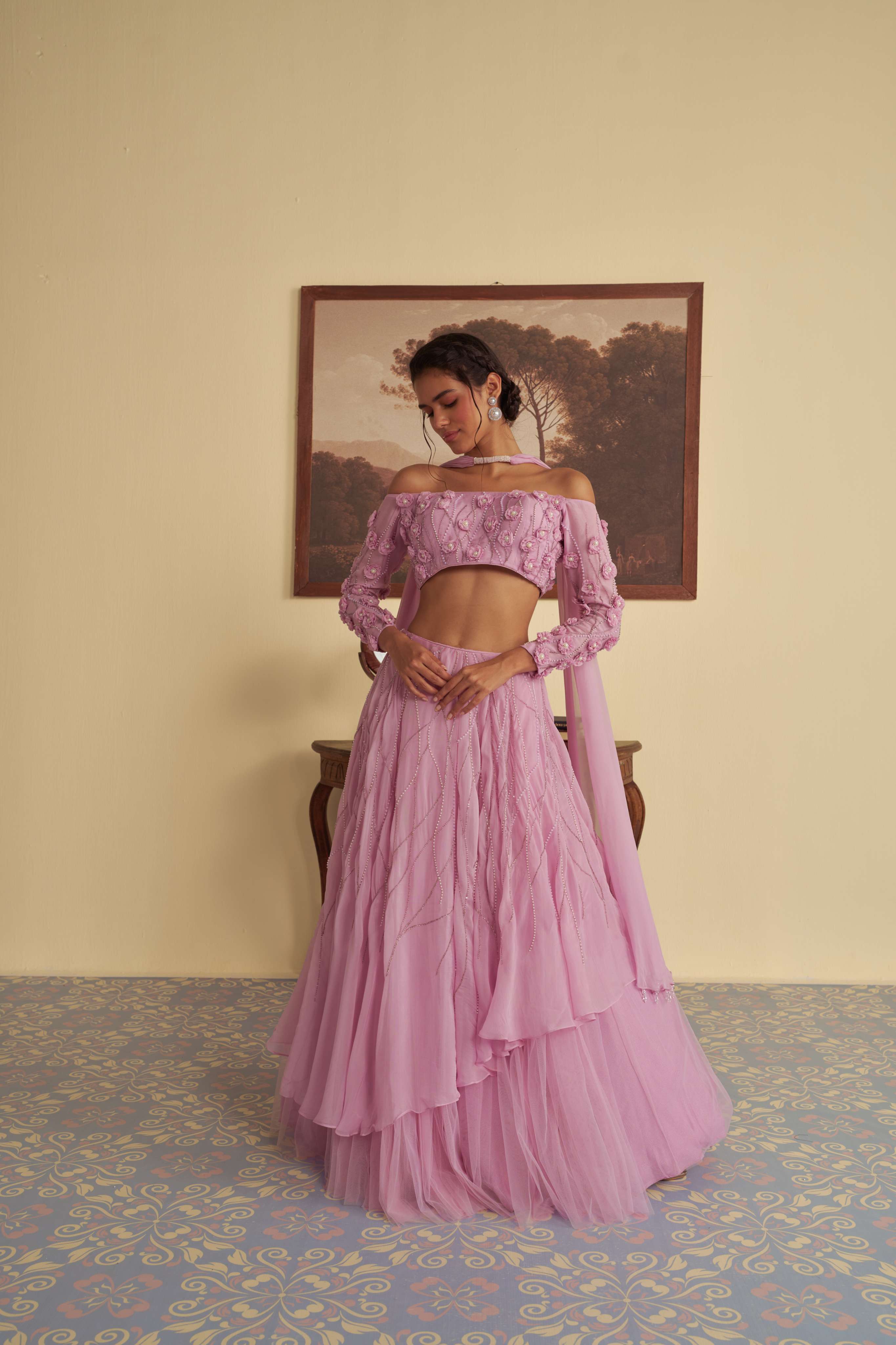 Ophelia fleur lehenga