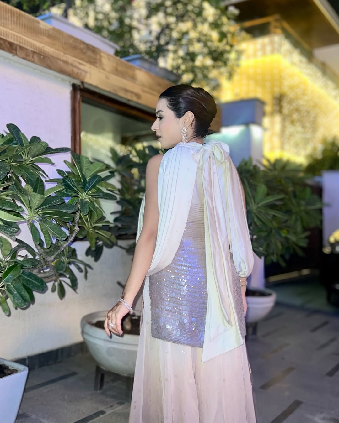 Nikita Malhotra in Ombre Sequined Sharara Kurta Set