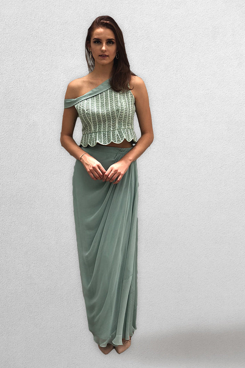 Sea Green Top and Skirt